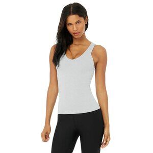 Alo Yoga Elevate Tank in Dove Grey Heather | XS